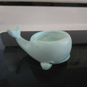 Painted Ceramic Blue Whale Succulant Pot